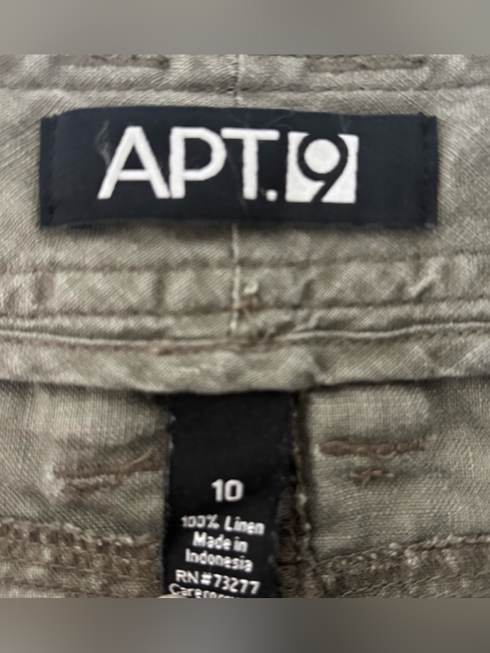 Apt. 9 Olive Green Cargo-Style Jean Shorts - Picture 3 of 6